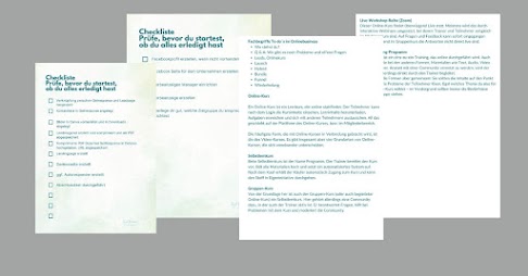 To do Listen, Checklisten, Glossar für dein Verständnis und damit du Schritt für Schritt ins Ziel kommst.